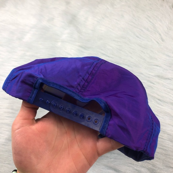 Vtg 80’s AT&T Neon Shimmer Snapback Hat Retro USA - Picture 4 of 7